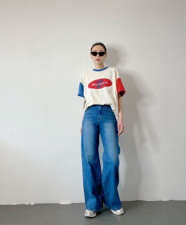 2 Tones Prtined Tee #250303